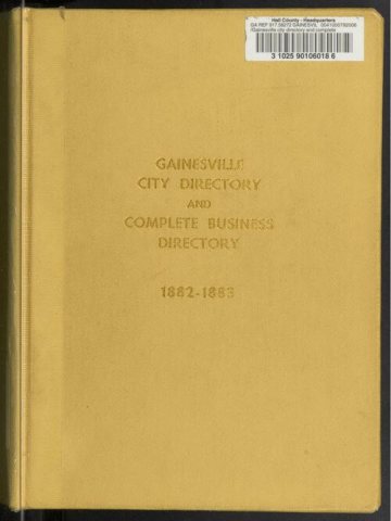 Gainesville city directory and complete business directory, 1882-1883 - DPLA - 5b545875db9f0b4c31032e30c428f5ee
