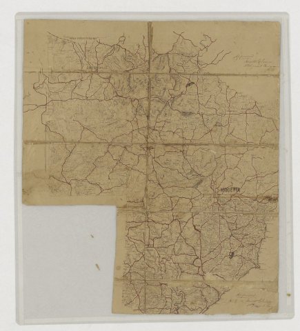 Map of Marietta to Cartersville Vicinity, Georgia