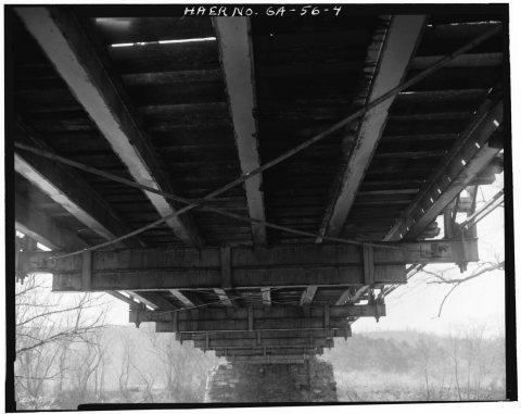 DETAIL OF SUBSTRUCTURE-LOWER CHORD CONNECTIONS - Dowhait's Bridge, Bartow County Road 343, spanning Etowah River, Carte…