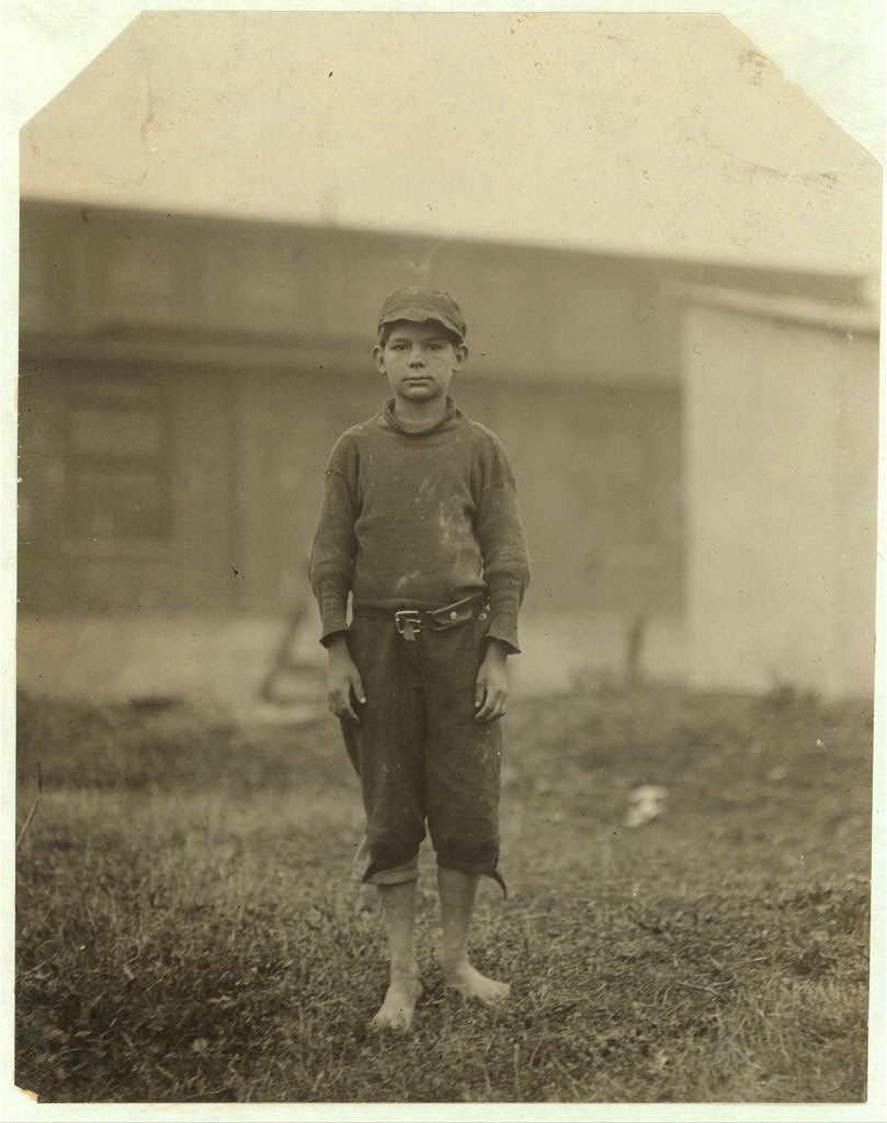 Neil Power, 10 y(ea)rs old, he said, 'Turn stockings in Rome (Ga) Hosiery Mill.' A shy, pathetic figure. 'Haint been to…