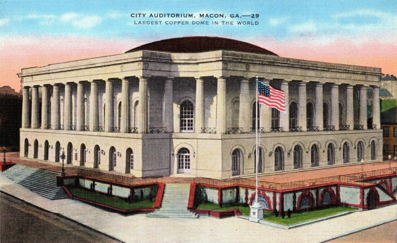 City Auditorium Macon Georgia US postcard