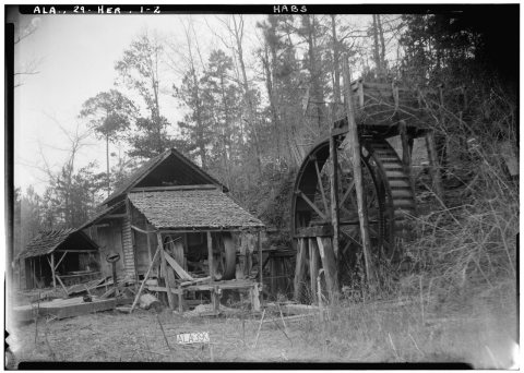 EAST ELEVATION (FRONT) - McCaleb-Hollingsworth Mill, Mill Creek, Fayette, Fayette County, AL HABS ALA,29-HER,1-2