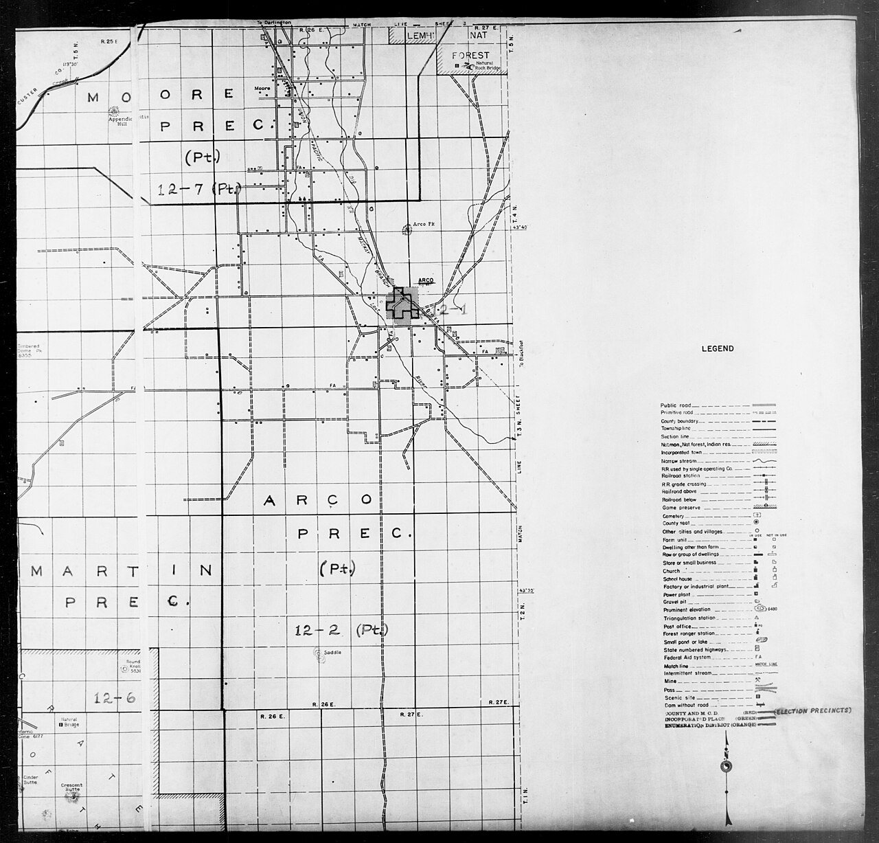 1940 Census Enumeration District Maps - Idaho - Butte County - ED 12-1, ED 12-2, ED 12-3, ED 12-4, ED 12-5, ED 12-6, ED…