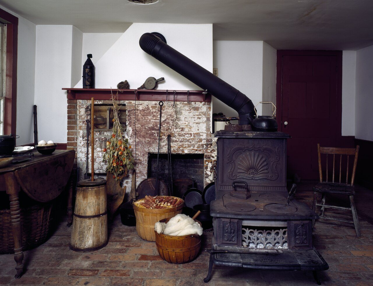 Crude kitchen at Kirkwood Ranch on the Snake River, Hells Canyon, Idaho
