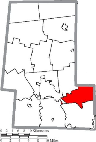 Map of Union County Ohio Highlighting Millcreek Township