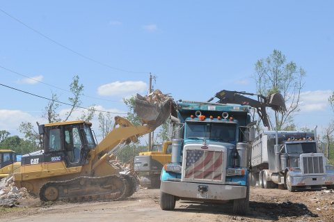 Tornado - Pleasant Grove, Ala. , May 27, 2011 -- The April tornado's produced tons of debris, and work on the removal i…