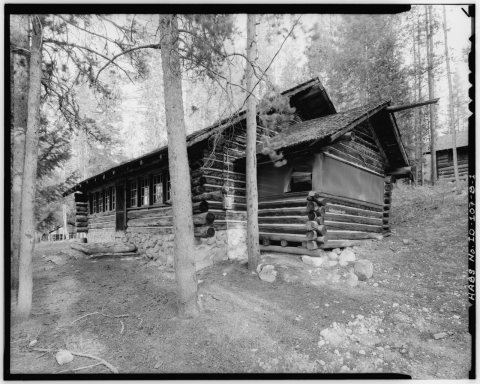 Cabin 2, view facing southeast. - Peavy Cabins, Cabin 2, Block A, Lot 1