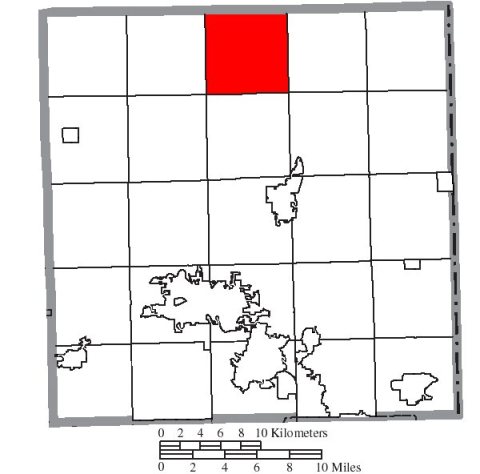 Map of Trumbull County Ohio Highlighting Greene Township
