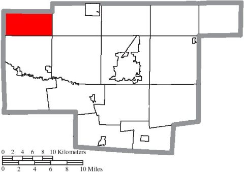 Map of Marion County Ohio Highlighting Grand Township
