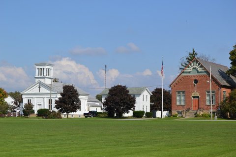 Bloomfield town green, eastern side