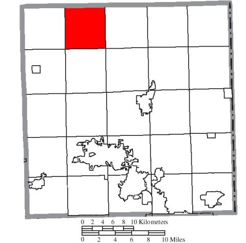 Map of Trumbull County Ohio Highlighting Bloomfield Township
