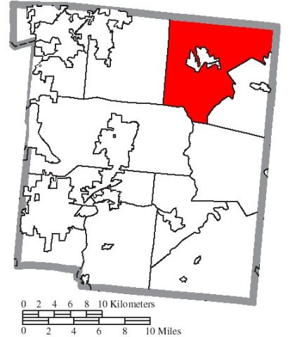 Map of Warren County Ohio Highlighting Wayne Township