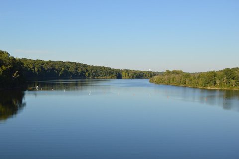 Caesar Creek Lake from spillway