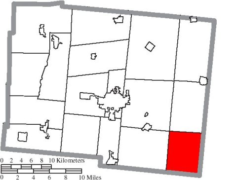 Map of Logan County Ohio Highlighting Zane Township