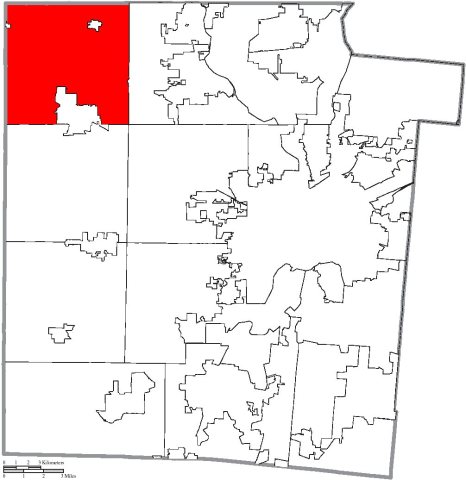 Map of Montgomery County Ohio Highlighting Clay Township