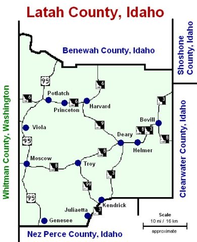 Latah county (ID) roads