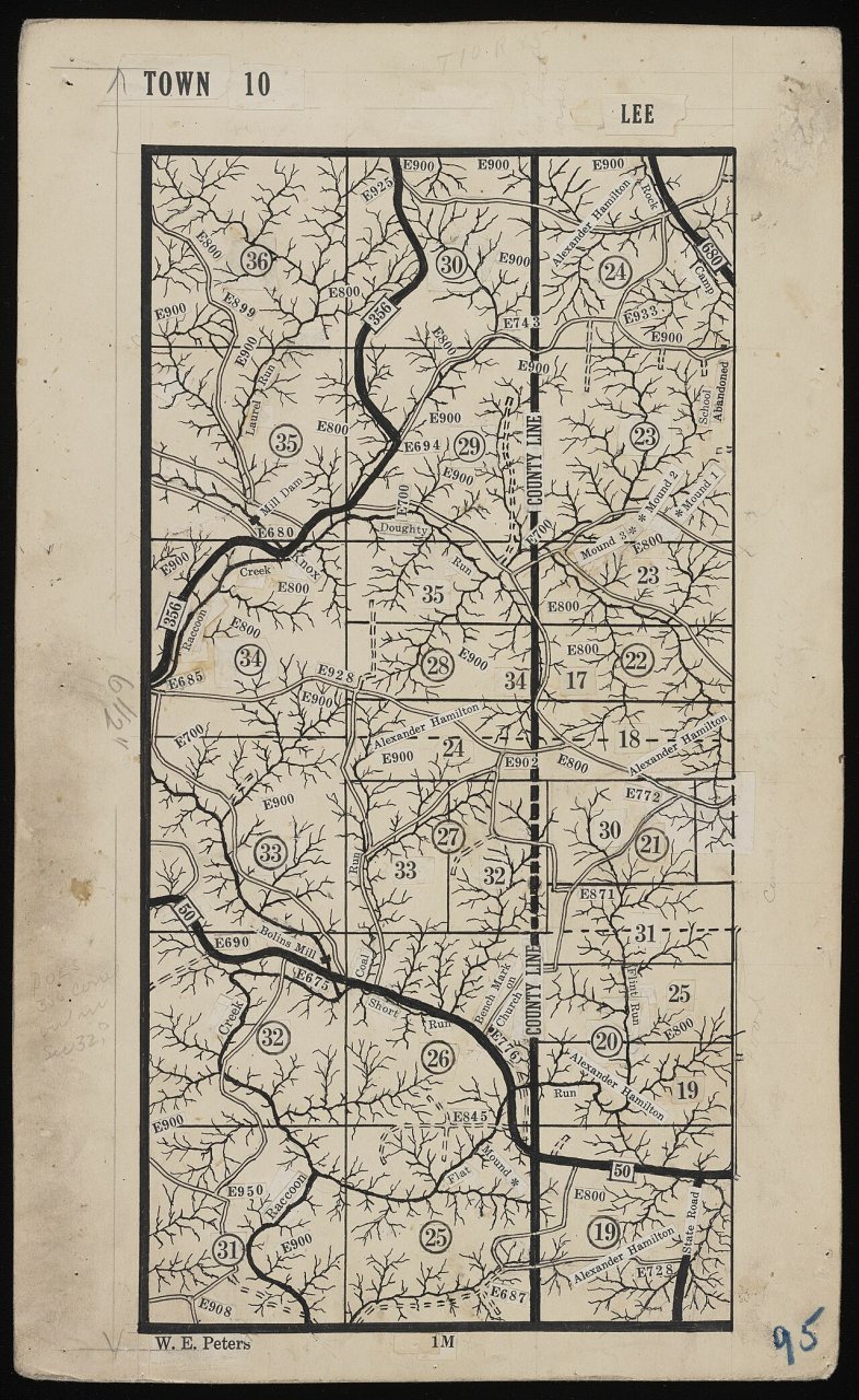 Township maps of Athens County, Ohio, circa 1940 - DPLA - e7e21162aac7601e425d0ae14503b432 (page 21)