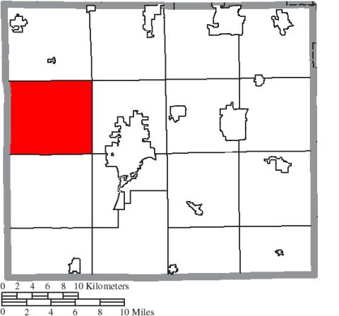 Map of Wayne County Ohio Highlighting Chester Township