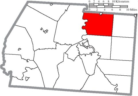 Map of Ross County Ohio Highlighting Green Township