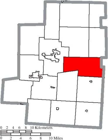 Map of Morrow County Ohio Highlighting Franklin Township