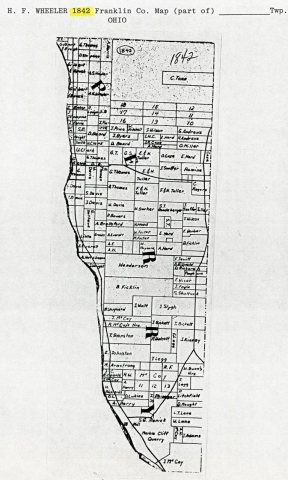 1842 Map of Perry Township, Franklin County, Ohio