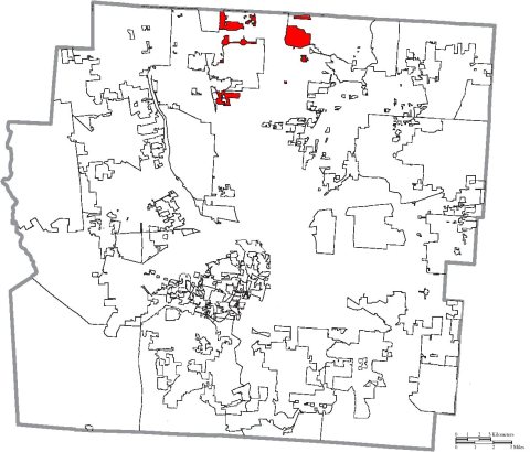 Map of Franklin County Ohio Highlighting Sharon Township