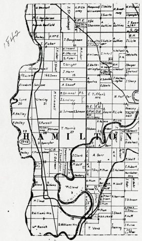 1842 Map of Hamilton Township, Franklin County, Ohio