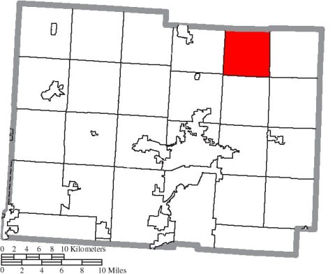 Map of Licking County Ohio Highlighting Eden Township