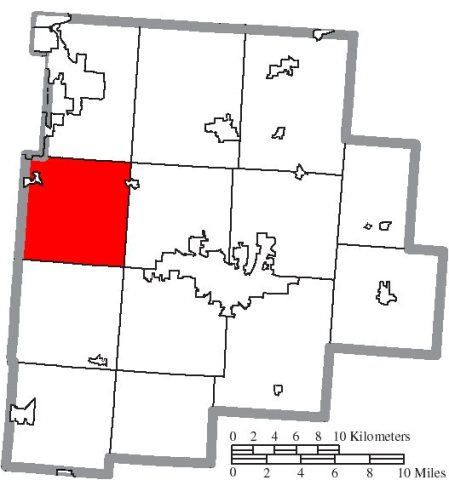 Map of Fairfield County Ohio Highlighting Bloom Township