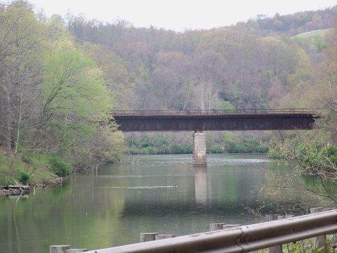 Rail Bridge near mouth of Yellow Creek