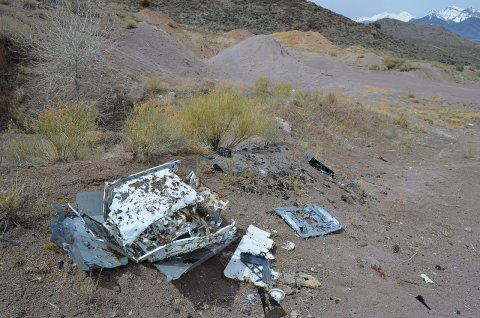 Dumping at a BLM Mineral Material Site near