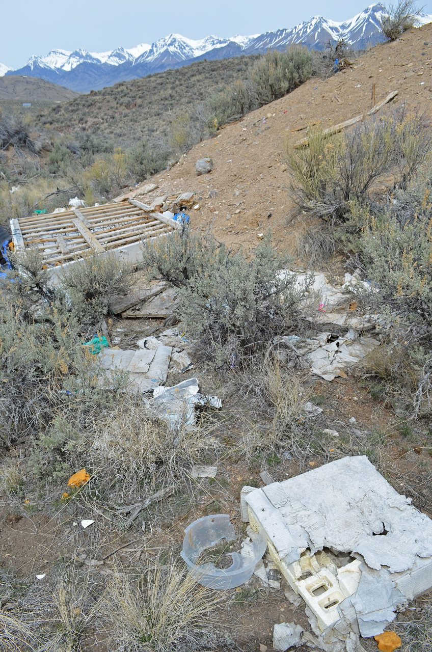 Dumping at a BLM Mineral Material Site near