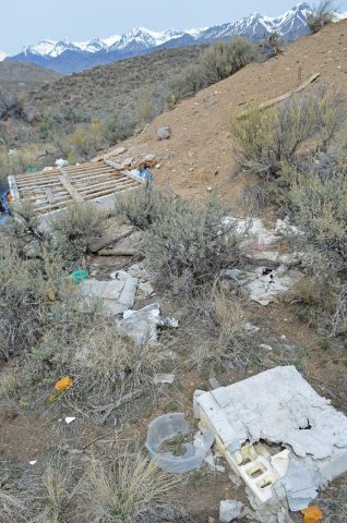 Dumping at a BLM Mineral Material Site near