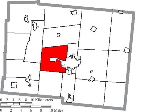 Map of Logan County Ohio Highlighting Harrison Township
