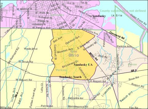 Detailed map of Sandusky South, Ohio