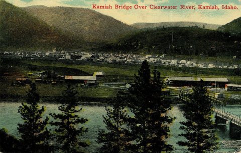 Kamiah Bridge Over Clearwater River, 1913