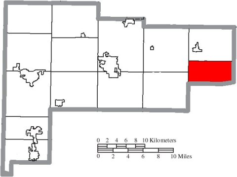 Map of Auglaize County Ohio Highlighting Goshen Township