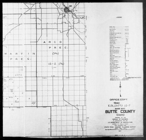 1940 Census Enumeration District Maps - Idaho - Butte County - ED 12-1, ED 12-2, ED 12-3, ED 12-4, ED 12-5, ED 12-6, ED…