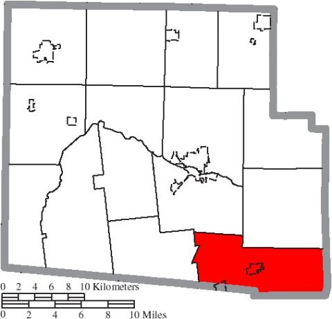 Map of Hardin County Ohio highlighting Hale Township