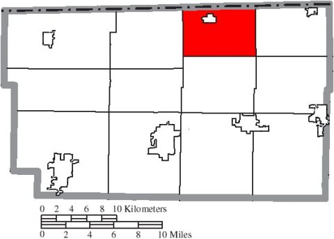 Map of Fulton County Ohio Highlighting Royalton Township