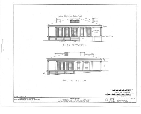 HABS OHIO,31- ,1- (sheet 3 of 7) - John Campbell Residence, Mount Carmel Road, Mount Carmel, Clermont County, OH