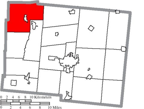 Map of Logan County Ohio Highlighting Stokes Township