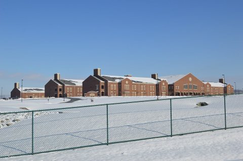 Amanda-Clearcreek High School in snow