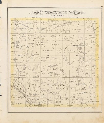 Combination Atlas Map of Butler County Ohio, 1875: Compiled, Drawn and Published from Personal Examinations and Surveys