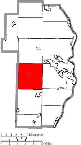 Map of Jefferson County Ohio Highlighting Wayne Township