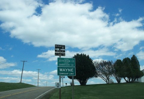 Entering Wayne Township, Jefferson County, Ohio on 151