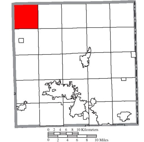 Map of Trumbull County Ohio Highlighting Mesopotamia Township