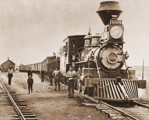 1892 Oregon Shortline Railroad west bound from