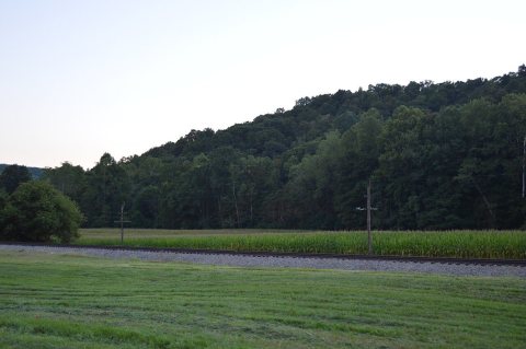Brush Creek Township cornfield and rail line