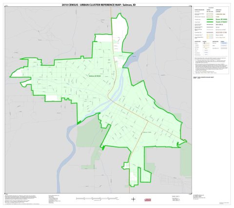 2010 Census Urban Cluster Reference Map for